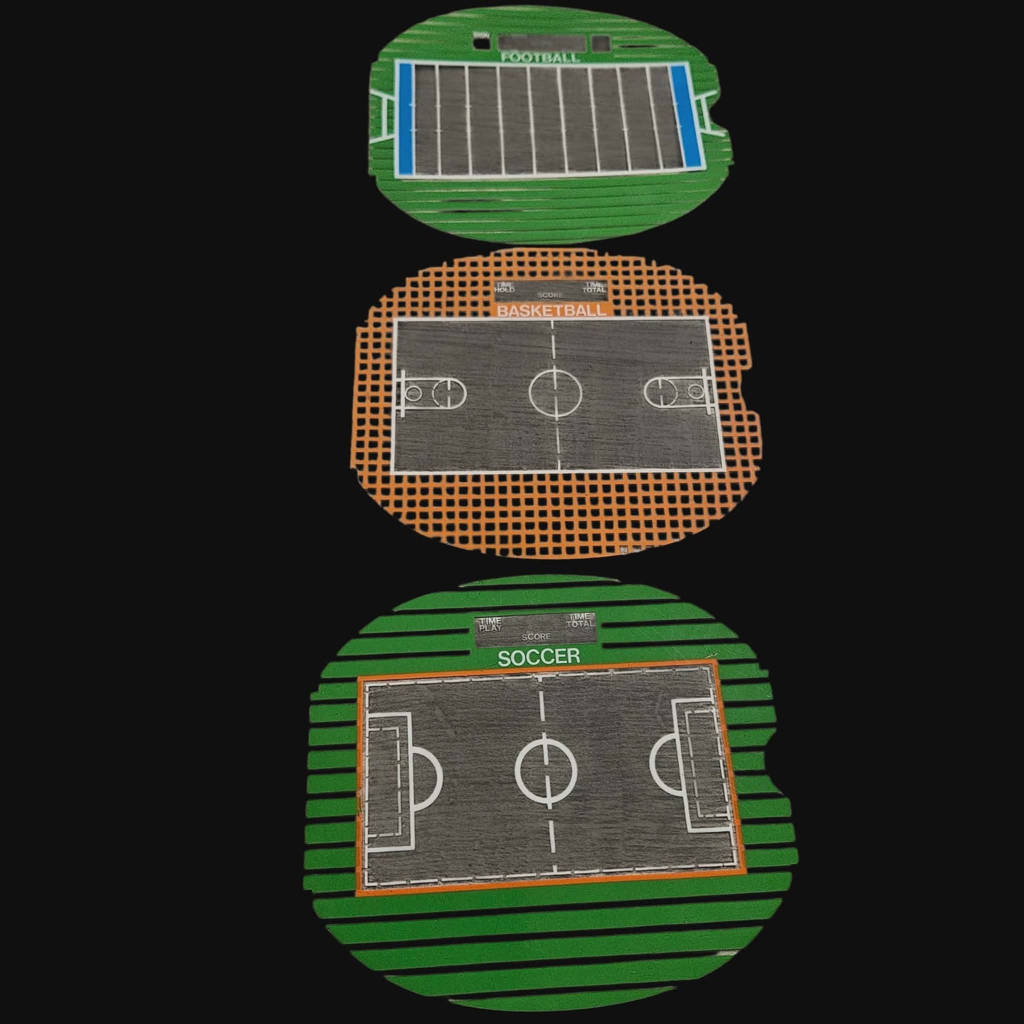 Vintage Electronic Sports Game (ca. 1980) – 3-in-1 – Soccer / Basketball / Football