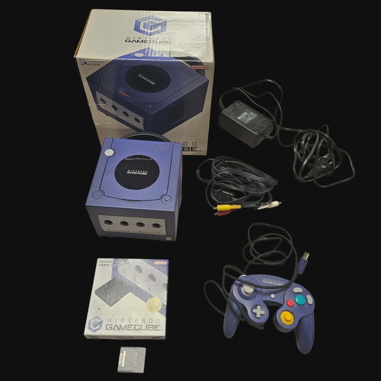 Nintendo GameCube Indigo (PAL) – Complete Set met Doos + Controller + Memory Card 251