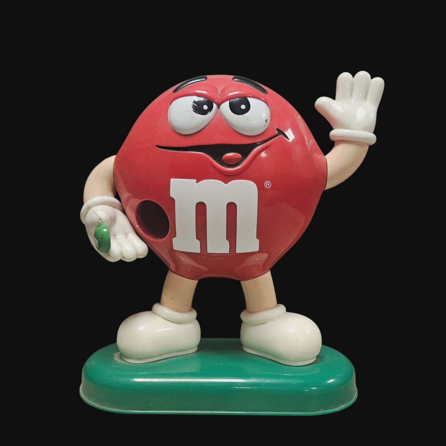 M&M’s Red Candy Dispenser – Originele jaren ’90 consumentenversie (±20 cm)