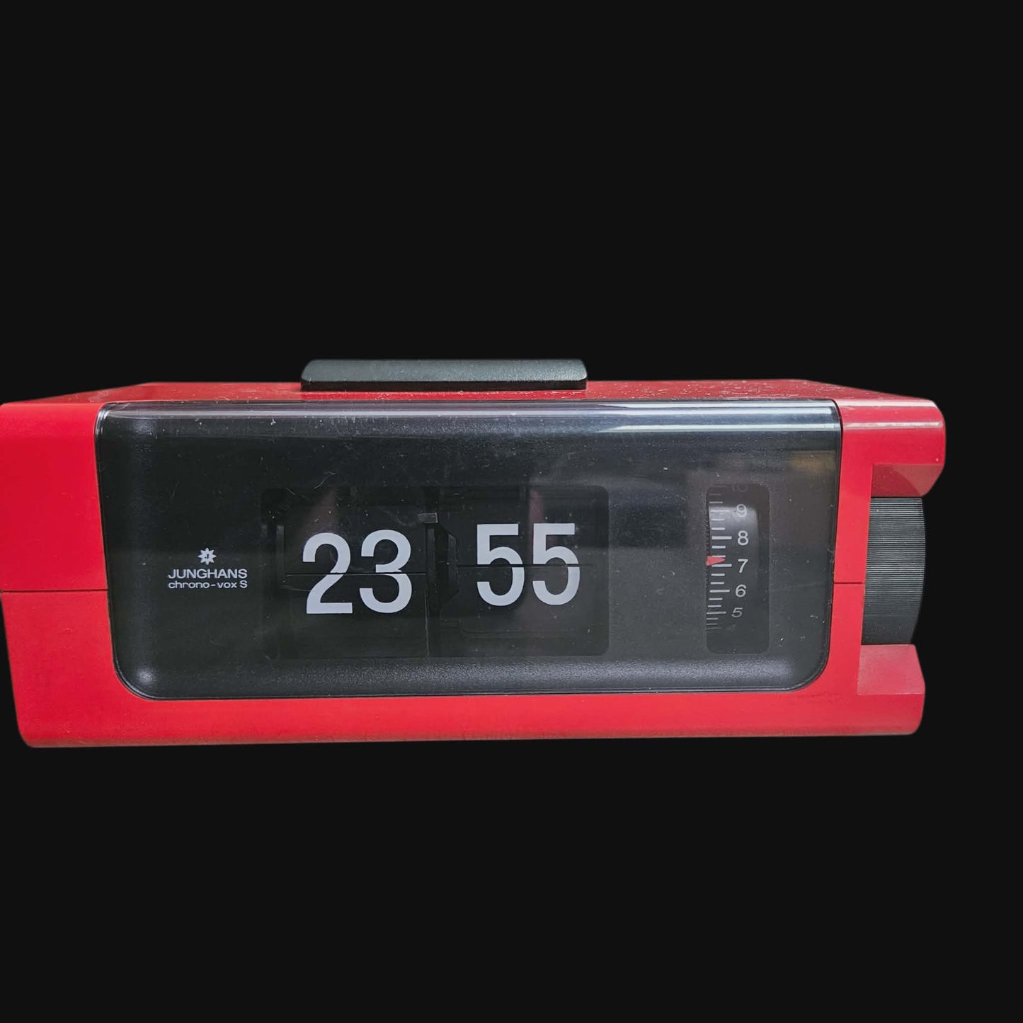 Junghans Chrono-Vox S – Vintage Flip Clock – Rood – Werkend (1970s)