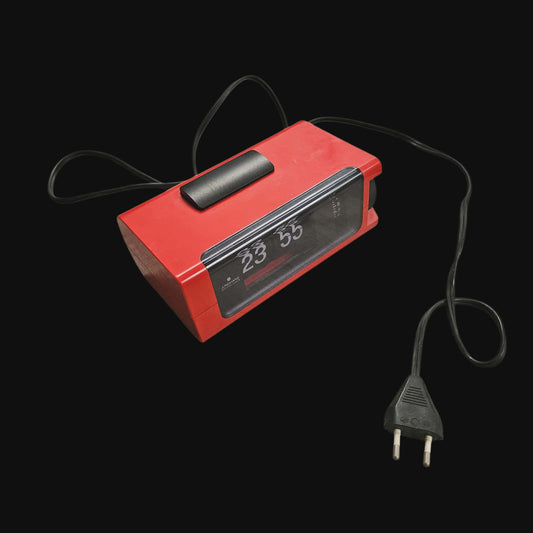 Junghans Chrono-Vox S – Vintage Flip Clock – Rood – Werkend (1970s)
