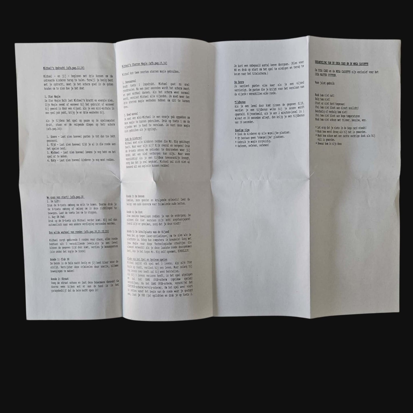 Michael Jackson’s Moonwalker (1990) – Sega Master System – Complete Set + Extra’s – PAL