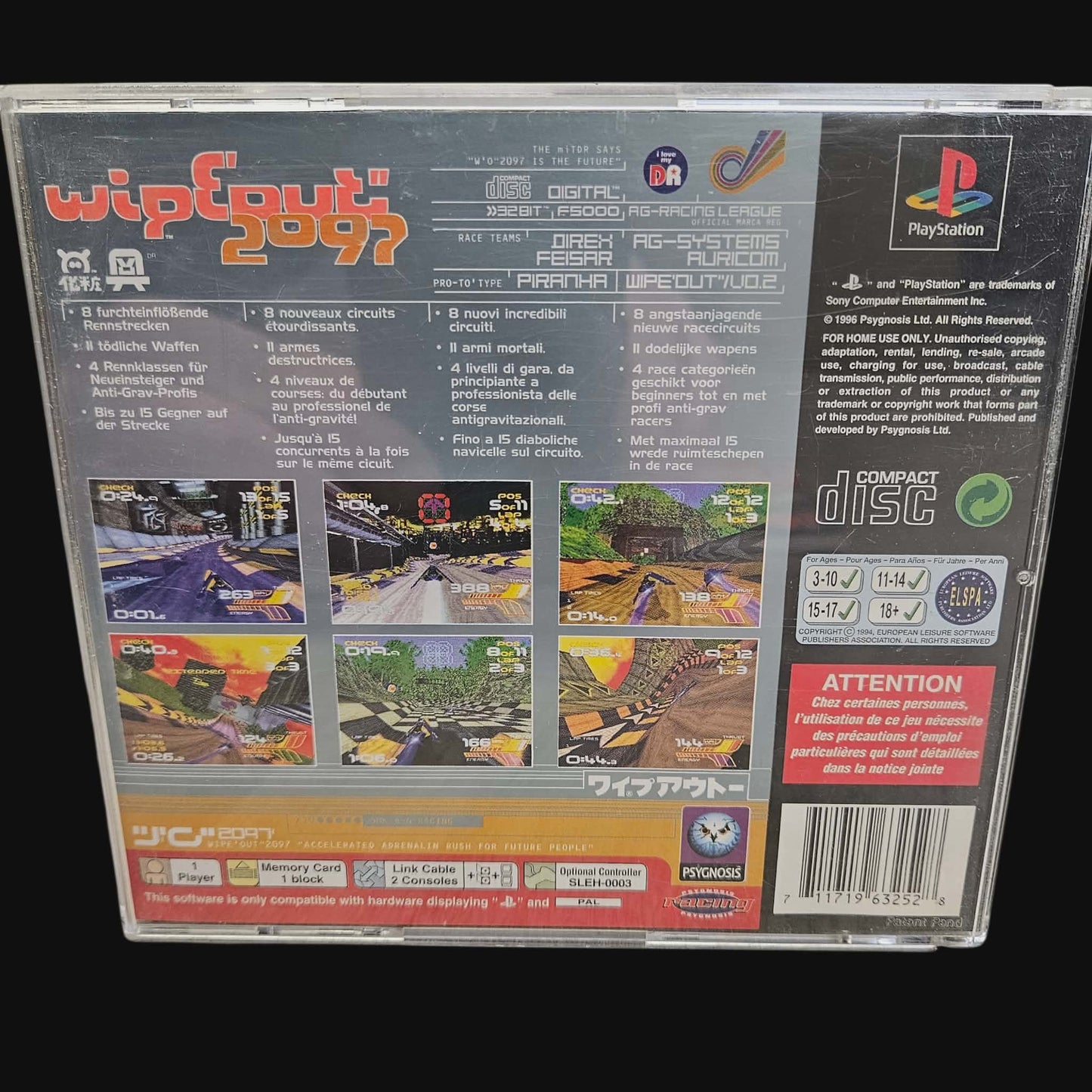 WipEout 2097 – PlayStation (PS1) – PAL